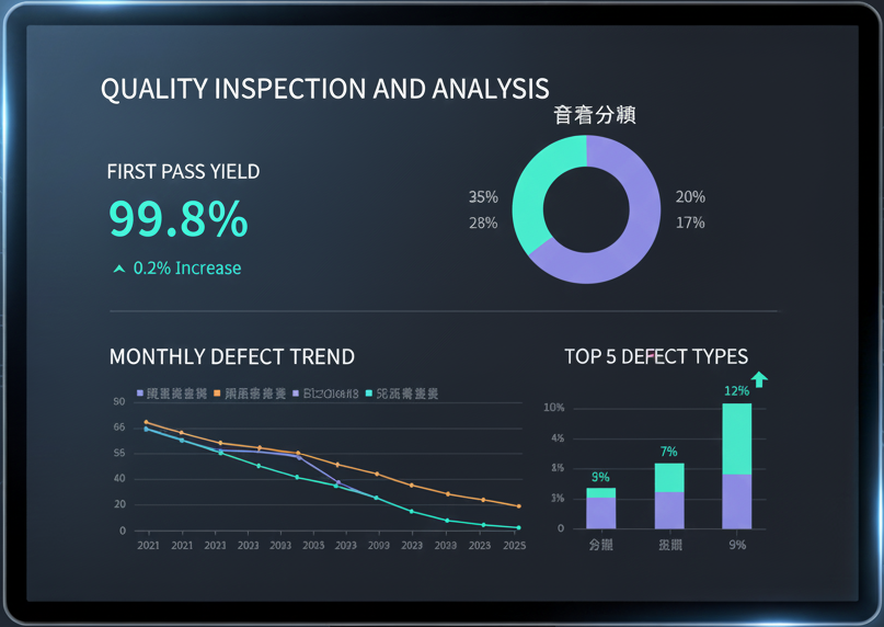 品質檢驗與分析示意圖